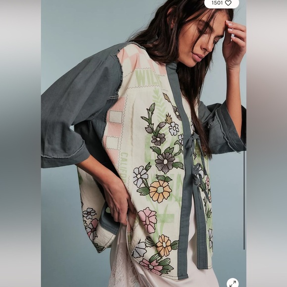 We The Free Pressed In Flowers Kimono - Picture 4 of 8